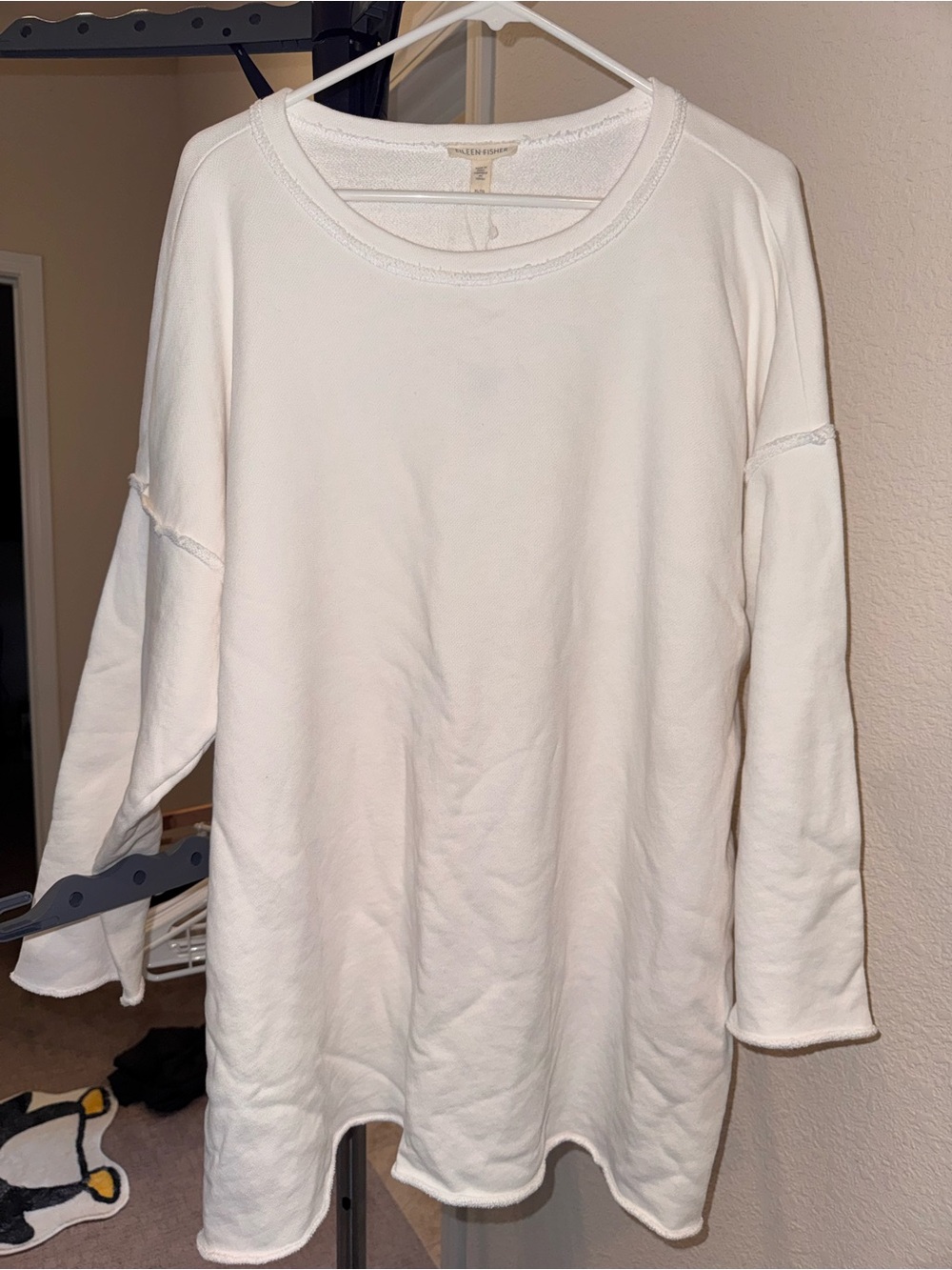 Eileen Fisher 100% Cotton Long-Sleeve Crew Neck